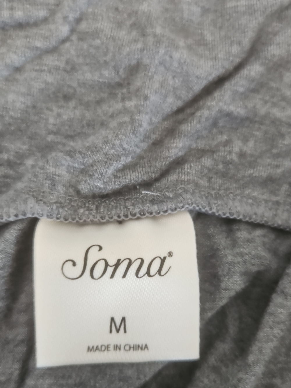 Soma Gray Chemise with White Lace Trim - Picture 4 of 5